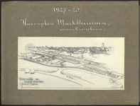 222470 Titelblad van het fotoalbum Havenplan Marktterreinen aan de Croeselaan 1927-1928 met een overzicht (vogelvlucht) ...